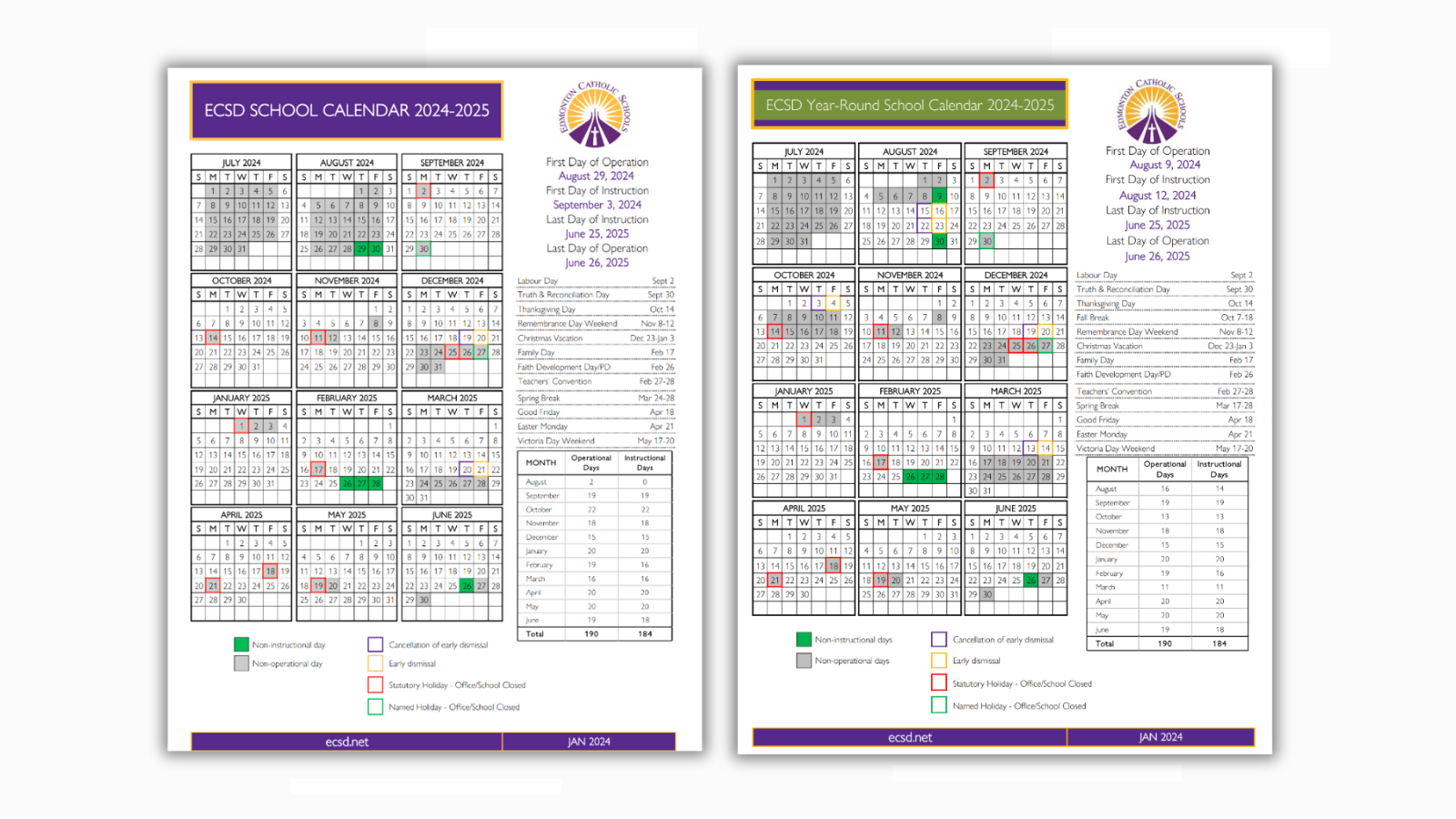 2024-2025 Calendars